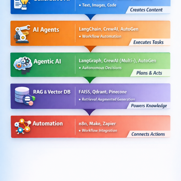 Generative AI vs AI Agents vs Agentic AI